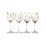 KitchenCraft  Mikasa Glasses 414ml Gold Set of 4 Pieces - KitchenCraft