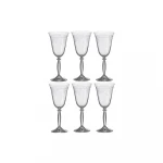 Leonardo High-quality glass set of 6 330ml Transparent and white decorations Dishwasher Safe - Leonardo