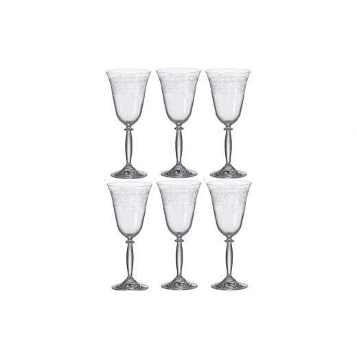 Leonardo High-quality glass set of 6 330ml Transparent and white decorations Dishwasher Safe Leonardo High-quality glass set of 6 330ml Transparent and white decorations Dishwasher Safe