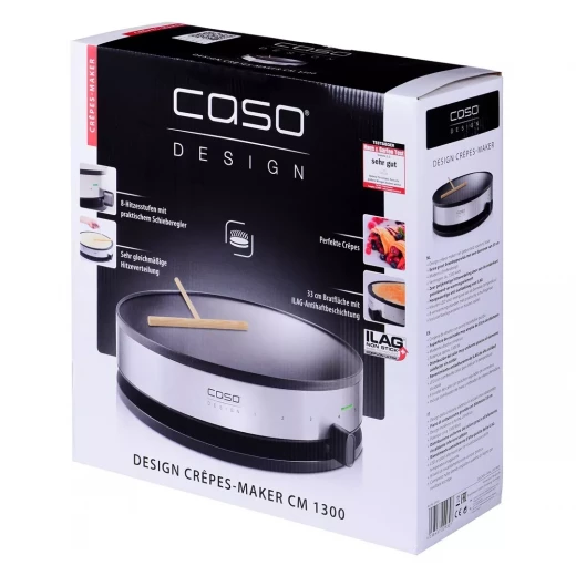 ماكينة صنع الكريب  CM 1300 بقوة 1300 واط عدد المعجنات 1 كريب أسود من كاسو - كاسو - Image 7