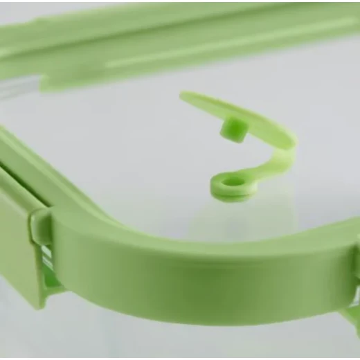 Lékué Leakproof Sqaure Glass Container 520ml Green Microwave & Dishwasher Safe - Lekue - Image 2
