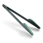Lekue Non-Scratch Kitchen Tong Silicone Grey and Green for Non Stick Pans - Lekue