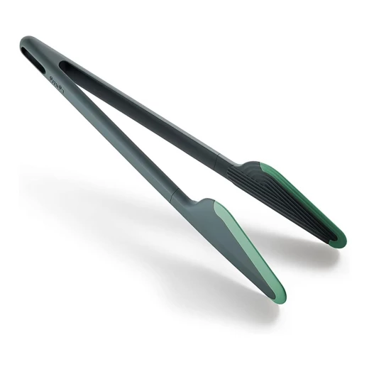 Lekue Non-Scratch Kitchen Tong Silicone Grey and Green for Non Stick Pans Lekue Non-Scratch Kitchen Tong Silicone Grey and Green for Non Stick Pans