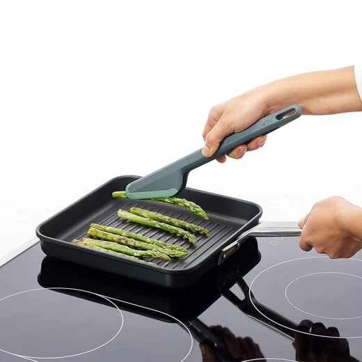 Lekue Non-Scratch Kitchen Tong Silicone Grey and Green for Non Stick Pans - Lekue - Image 2