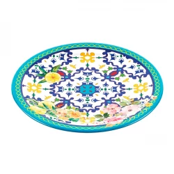 Guzzini Flower & Lemon Dessert Plate Dia 21.5 x 2 cm Perfect for an outdoor party, an informal brunch or a special occasion