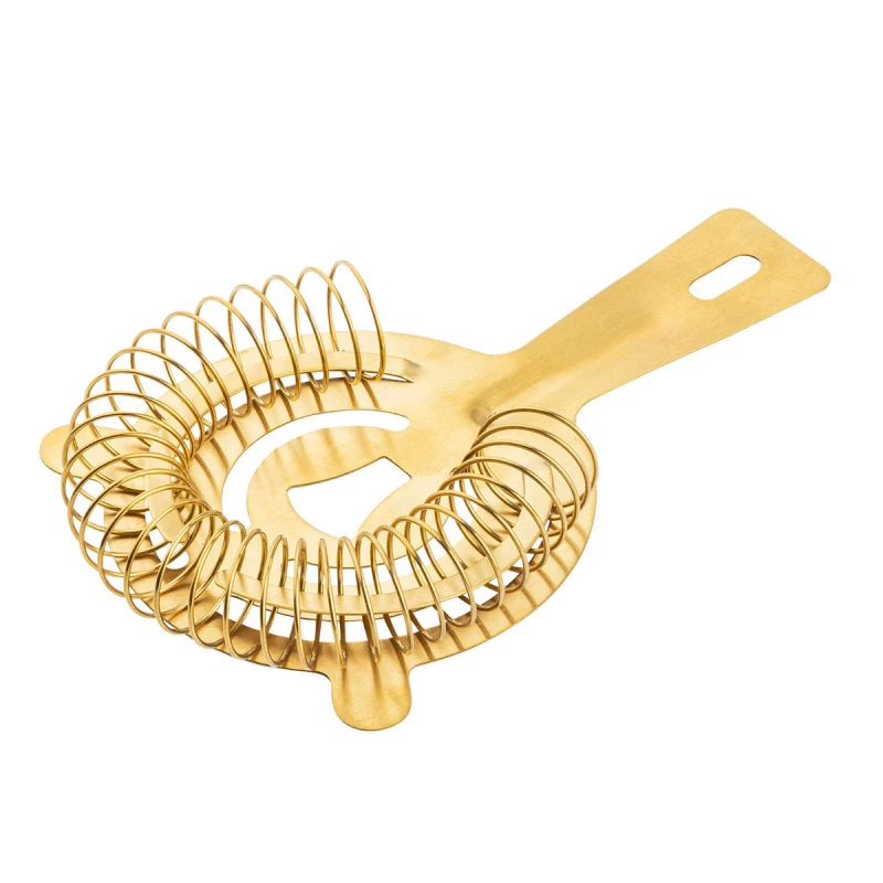 Table craft Strainer W 14.61 cm D 9.21 cm H 2.22 cm Gold Finish 18/8 Stainless Steel - Table Craft