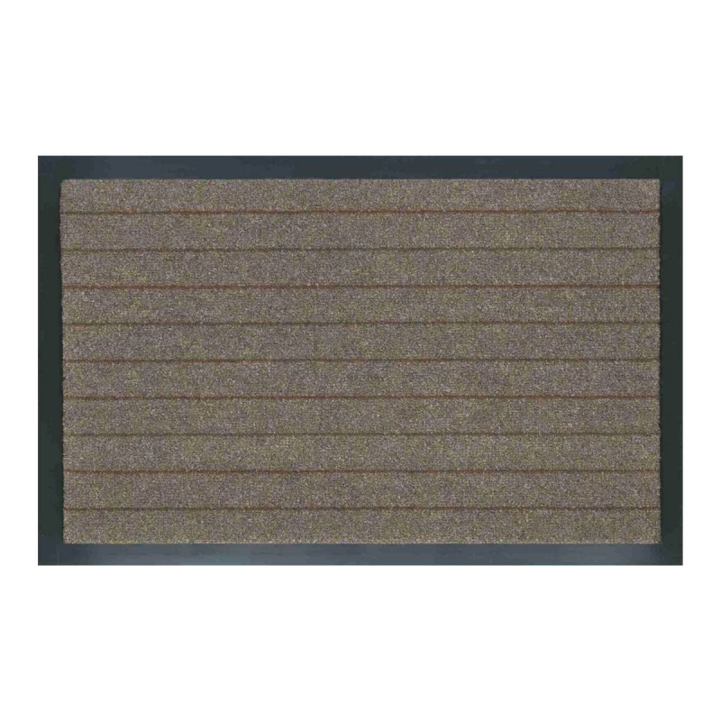 V.C Alaska Door Mat 60x90cm Brown with Black Rubber Rim - V.C