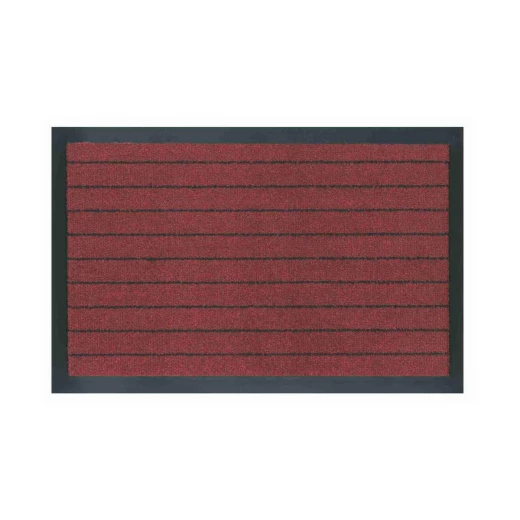 V.C Alaska Door Mat 90X150cm Dark Red with Black Rubber Rim V.C Alaska Door Mat 90X150cm Dark Red with Black Rubber Rim