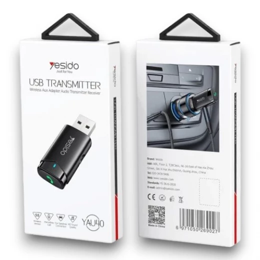 مستقبل صوتي مع محول USB لاسلكي AUX، موديل YAU40 من يسيدو مستقبل صوتي مع محول USB لاسلكي AUX، موديل YAU40 من يسيدو