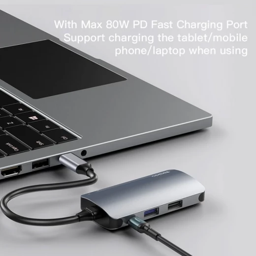 محول/محور USB C إلى متعدد المنافذ 6 في 1 من Yesido، HB15 يسيدو - يسيدو - Image 3
