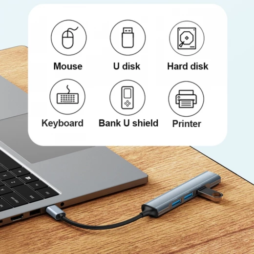 محور يسيدو HB17 USB-C إلى 4 منافذ USB-A - يسيدو - Image 4