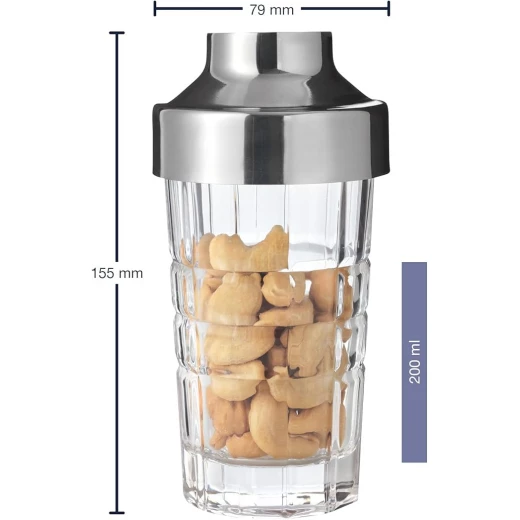 Leonardo Glass Snack Dispenser with Stainless Steel Lid, 1 Count (Pack of 1), Clear - Leonardo - Image 4