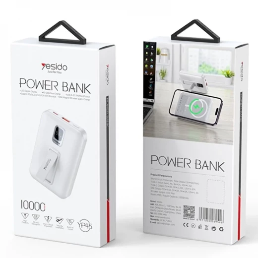 باور بانك يسيدو YP45 بسعة 10,000mAh وقوة 20W مع شاشة رقمية وحامل شحن لاسلكي 15 PD للشحن السريع باور بانك يسيدو YP45 بسعة 10,000mAh وقوة 20W مع شاشة رقمية وحامل شحن لاسلكي 15 PD للشحن السريع