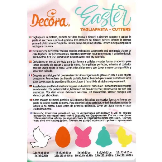 Decora Mixed Colours S/S Cookie Cutters Set Of 5 - Decora - Image 5