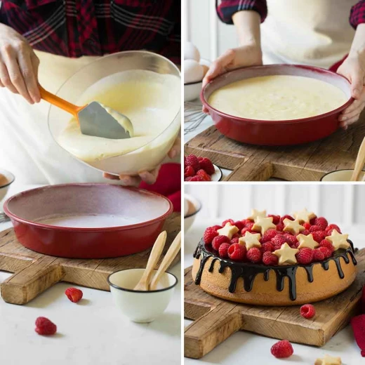 ديكورا صينية غير لاصقة Ø 24.5 × 5 سم لون أحمر للاحتفالات - ديكورا - Image 6