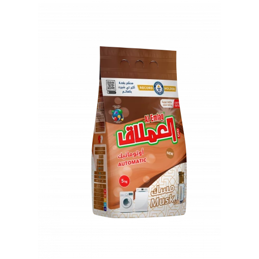 مسحوق غسيل اوتوماتيك كيس 5 كيلو مسك من العملاق مسحوق غسيل اوتوماتيك كيس 5 كيلو مسك من العملاق