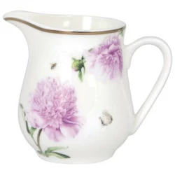 Peonies Pink Peony Flower Milk Pitcher