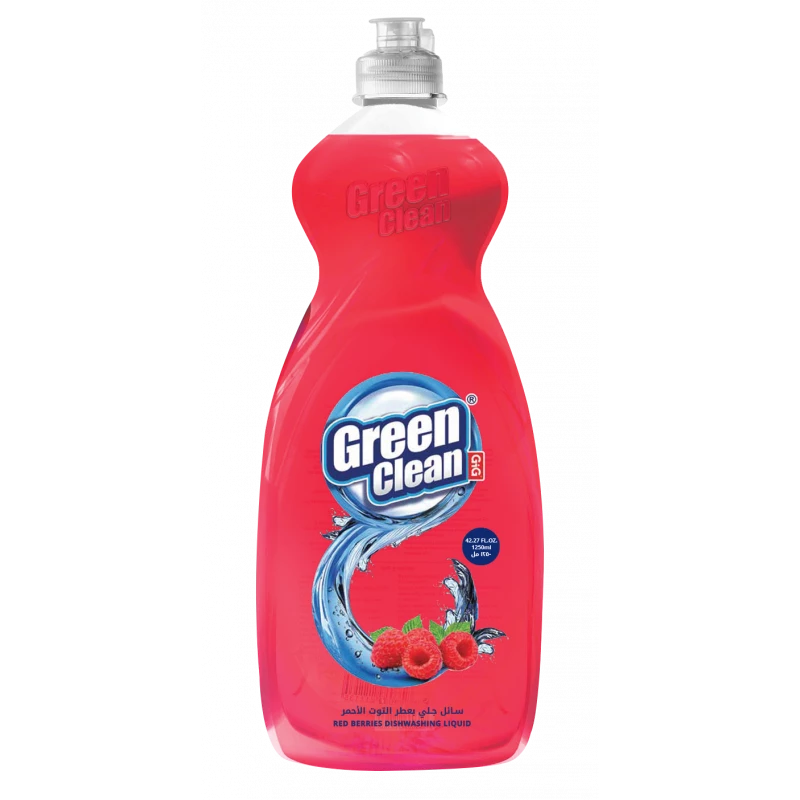 Al Emlaq Green Clean Dish Washing, Red Berry Fragrance, 750 Ml - Green Clean