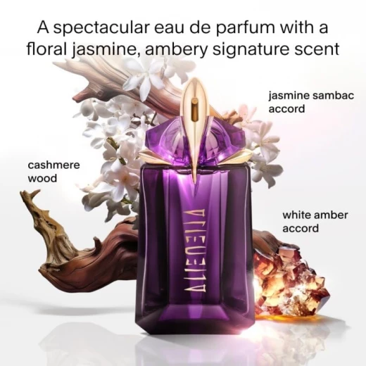 عطر ألين أو دو بارفان للنساء، برائحة الأزهار والخشب مع الياسمين والخشب والعنبر، يدوم طويلاً 30 مل من موغلر - موغلر - Image 2
