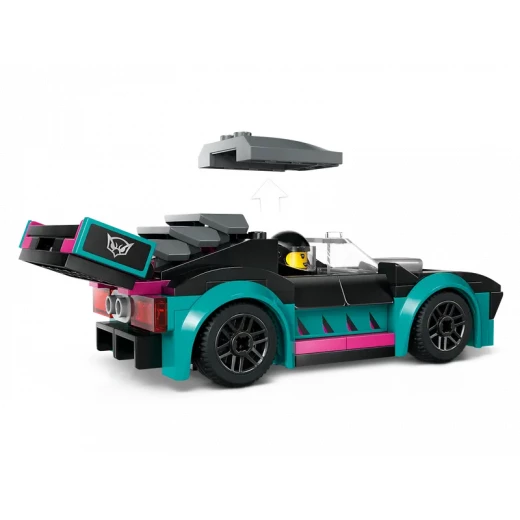 طقم لعبة سيارة السباق وشاحنة نقل السيارات 60406 من ليغو سيتي - ليجو - Image 8