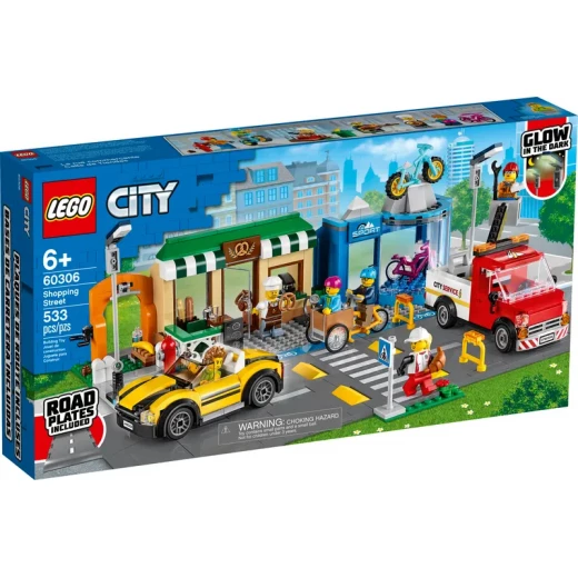 LEGO City شارع التسوق 60306 مجموعة بناء؛ لعبة بناء رائعة للأطفال، جديدة لعام 2021 (533 قطعة) LEGO City شارع التسوق 60306 مجموعة بناء؛ لعبة بناء رائعة للأطفال، جديدة لعام 2021 (533 قطعة)