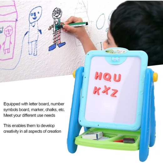 لوحة رسم مزدوجة الجوانب باللونين الأبيض والأسود مع الملحقات - ألعاب ار اس - Image 6