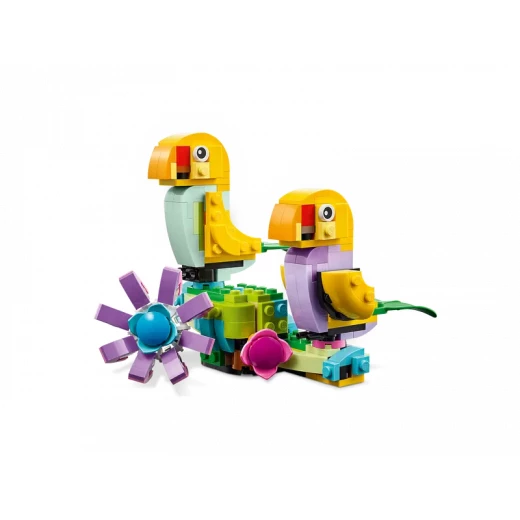 LEGO Creator 3 في 1 مجموعة بناء زهور في علبة سقي - نشاط ممتع وإبداعي للأطفال، للبنات والأولاد من عمر 8 سنوات فما فوق - خيارات لبناء أحذية مطر أو طيور - 31149 من ليغو - ليجو - Image 4