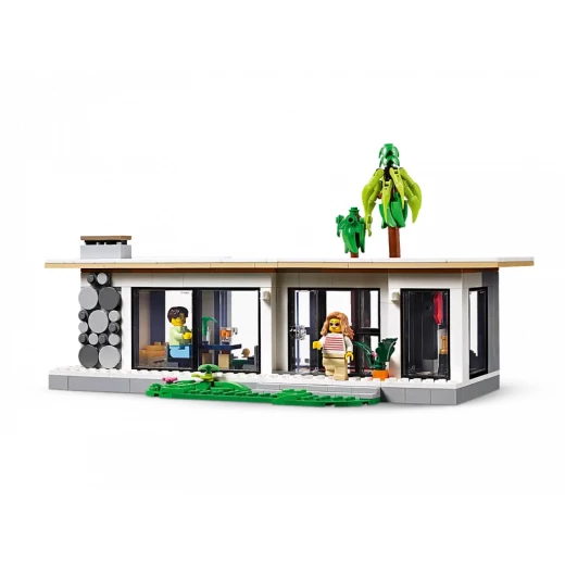 منزل حديث للألعاب LEGO Creator 3 في 1 - مجموعة بناء للأطفال مع 3 خيارات للبناء للأولاد والبنات، أعمار 9+ - مع شخصيتين صغيرتين للعب التخيلي - فكرة هدية لعيد الميلاد - 31153 من ليغو - ليجو - Image 4