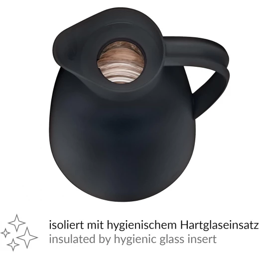 Alfi Eco Vacuum Jug 1 Liter Black Matt with Hygienic Tempered Glass Filler Made of Plastic, Screw Lid with Convenient Push Button - Alfi - Image 7