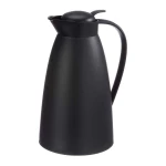 Alfi Eco Vacuum Jug 1 Liter Black Matt with Hygienic Tempered Glass Filler Made of Plastic, Screw Lid with Convenient Push Button - Alfi