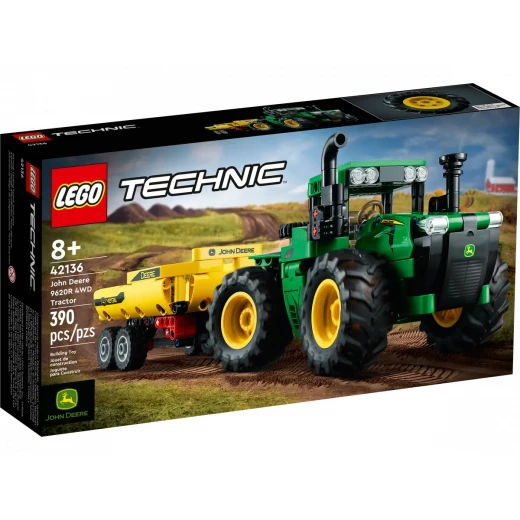 تكنيك جرار جون دير 9620 R 4WD (42136) توجيه مفصلي، ميزات واقعية، مقطورة مع آلية رفع، مناسب للأعمار من 8 فما فوق، مثالي لمحبي الجرارات من ليغو تكنيك جرار جون دير 9620 R 4WD (42136) توجيه مفصلي، ميزات واقعية، مقطورة مع آلية رفع، مناسب للأعمار من 8 فما فوق، مثالي لمحبي الجرارات من ليغو