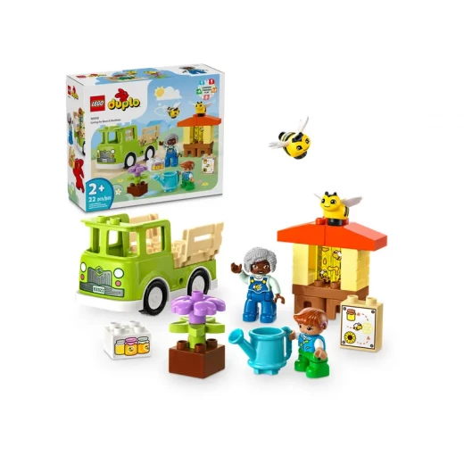 مجموعة ليغو DUPLO مدينة العناية بالنحل وخلايا النحل، لعبة تعليمية للأطفال في مرحلة ما قبل المدرسة، مع شخصيتين وشاحنة قابلة للتحرك، لعبة STEM، مجموعة تعليمية للبناء وإعادة البناء للأطفال من عمر سنتين فما فوق، مجموعة ليغو DUPLO مدينة العناية بالنحل وخلايا النحل، لعبة تعليمية للأطفال في مرحلة ما قبل المدرسة، مع شخصيتين وشاحنة قابلة للتحرك، لعبة STEM، مجموعة تعليمية للبناء وإعادة البناء للأطفال من عمر سنتين فما فوق،