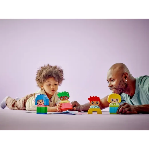 ليغو DUPLO لعبتي الأولى عن المشاعر والعواطف التفاعلية، مكعبات بناء ملونة و 4 شخصيات، لعبة اجتماعية وعاطفية للأطفال في مرحلة ما قبل المدرسة، من عمر سنة فما فوق، 10415 - ليجو - Image 3