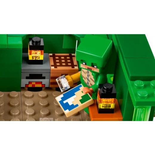 لعبة بناء منزل سلحفاة الشاطئ من ماين كرافت، مجموعة بناء منزل ماين كرافت مع شخصيات سلحفاة وملحقاتها وشخصيات من اللعبة، هدية للاعبين بعمر 8 سنوات، أولاد وبنات، 21254 من ليجو - ليجو - Image 6