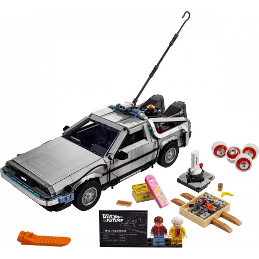 مجموعة بناء نموذج سيارة من أيقونات العودة إلى المستقبل، آلة الزمن 10300، مستوحاة من سيارة ديلوريان من الفيلم الشهير، تصميم مثالي للمراهقين والبالغين الذين يحبون الإبداع من ليجو - ليجو - Image 12
