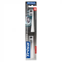 Trisa Sonic Ultimate Replacement Brush Heads Fine Bristles for Gentle, Thorough Cleaning