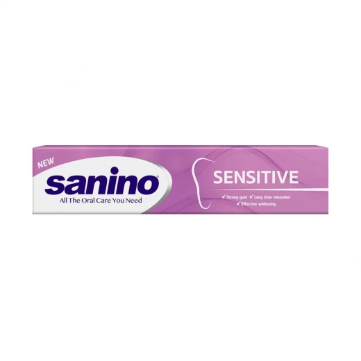 Sanino Total Sensitive Toothpaste 90ml, Gentle Formula for Sensitive Teeth, Enamel Protection, Fresh Breath, Non-Irritating Sanino Total Sensitive Toothpaste 90ml, Gentle Formula for Sensitive Teeth, Enamel Protection, Fresh Breath, Non-Irritating