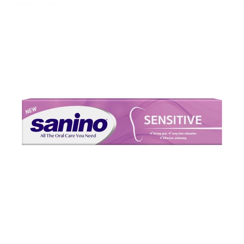 Sanino Total Sensitive Toothpaste 90ml, Gentle Formula for Sensitive Teeth, Enamel Protection, Fresh Breath, Non-Irritating - Sanino