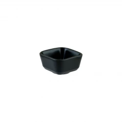 Bonna Notte Deep Square Dish 90mm Vitrified Porcelain, Scratch Resistant, 250ml Capacity Durable & Elegant Black Tableware