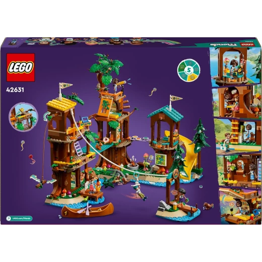 LEGO Friends Adventure Camp Tree House Toy with Doll Accessories, Summer Toy Playset for Kids with 5 Mini Dolls and 5 Animal Toy Figures, Awesome Gift for Girls and Boys Ages 8 and Up, 42631 - LEGO - Image 4