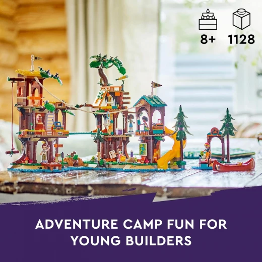 LEGO Friends Adventure Camp Tree House Toy with Doll Accessories, Summer Toy Playset for Kids with 5 Mini Dolls and 5 Animal Toy Figures, Awesome Gift for Girls and Boys Ages 8 and Up, 42631 - LEGO - Image 7