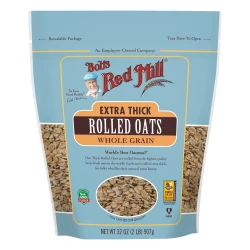 Bob's Red Mill Extra Thick Rolled Oats, 907g (Pack of 1) Non GMO, Whole Grain, Vegan, Kosher
