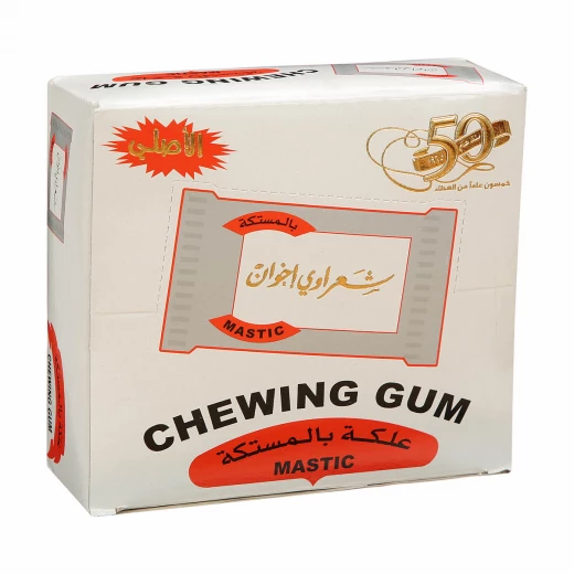 Shaarawi Mastic Flavour Chewing Gum 290g (Pack of 100) Natural, Long-Lasting Taste Shaarawi Mastic Flavour Chewing Gum 290g (Pack of 100) Natural, Long-Lasting Taste