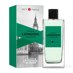 عطر لندن كوليكشن للرجال ماء عطر 100 مل نفحات تفاح أخضر، زعفران، نعناع وقاعدة خشبية منعشة عطر أروماتيك فوجير عصري وأنيق من بريت أ بورتر