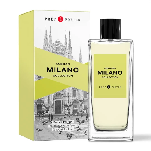 Pret a Porter Milano Collection Eau de Parfum Unisex 100ml Fruity Amber Perfume with Solar Accents Elegant Fragrance for Day & Night Pret a Porter Milano Collection Eau de Parfum Unisex 100ml Fruity Amber Perfume with Solar Accents Elegant Fragrance for Day & Night