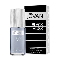 Jovan Black Musk Cologne Spray for Men 3.0 oz 88 ml  Woody Floral Musk Fragrance with Violet Leaf, Mandarin, Amber & Lavender Sexy, Masculine Scent