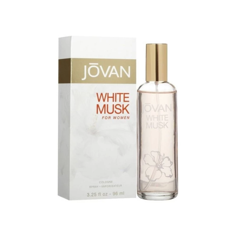 عطر وايت موسك كولونيا للنساء بخاخ 3.2 أونص 96 مل  عطر زهري مع الياسمين، يلانغ يلانغ، وزهر العنبر رائحة دافئة وزهرية موسكية من جوفان - جوفان
