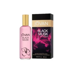 عطر بلاك مسك كولونيا مركز للنساء بخاخ 3.0 أونصة عطر زهري خشبي موسكي مع نفحات الرمان، الياسمين، الباتشولي وكريمة البُروليه عطر أنيق يدوم طويلاً من جوفان