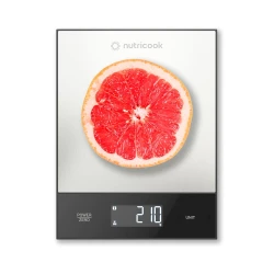 Nutricook Food Scale, 11 lb Digital Kitchen Scale, Weight in Grams and Ounces (1g Precise) for Baking, Cooking, Nutrition and Meal Prep, Tare Function Stainless steel