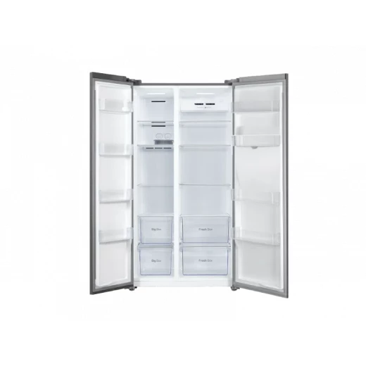ثلاجة TCL جانبية (Side-by-Side) موديل P790SBSGL، سعة 790 لتر، تقنية No Frost، موزع مياه، تقنية Twin Eco Inverter، تبريد وتجميد سريع، شاشة LED، لون فضي – ضمان لمدة سنتين - تي سي ال - Image 3